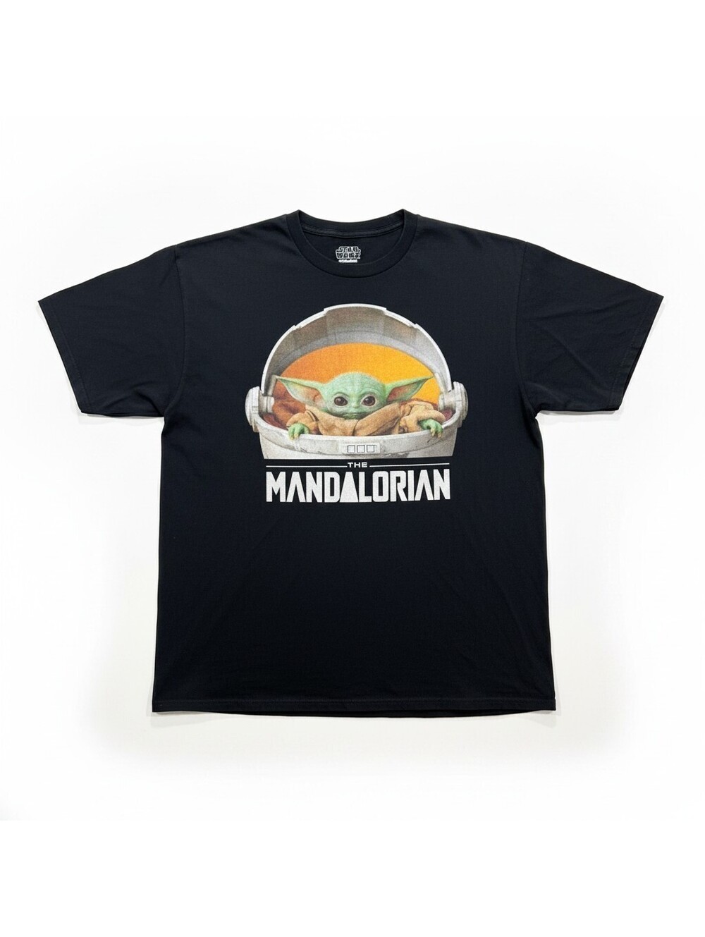 Star Wars Mandalorian Grogu T Shirt Mens Approx Large Black Baby Yoda Tee